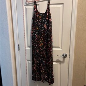 Torrid Black and Red Spaghetti Strap Maxi Sundress with pockets!